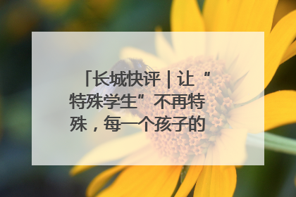 长城快评｜让“特殊学生”不再特殊，每一个孩子的梦想都同样伟大